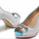 Newest sweet country girl shoes&cut-outs with metal chaims pumps