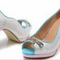 Newest sweet country girl shoes&cut-outs with metal chaims pumps