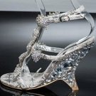 unique fashion hot on sell diamond  flower high heel shoes