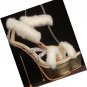 sexy wool posh white with colorful sequin high heel shoes