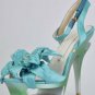 new design women blue sandal shoes with a beautiful flower