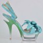 new design women blue sandal shoes with a beautiful flower