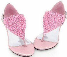 2012 new design pink princess crystal lady sandals shoes
