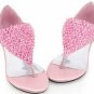 2012 new design pink princess crystal lady sandals shoes