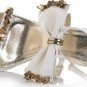 new design beautiful women white high heel sandals with butterfly