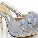 2012 new style elegant women crystal and butterfly high heel sandals