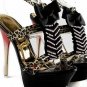 2012 graceful women black platform crystal high heel sandals with best design