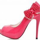 2012 lovely women crystal peep-toe high heel sandals with best price