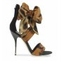 2012 newest style women leopard high heel sandals with beautiful butterfly