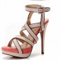 hotsale pink shoe woman double platform sandal