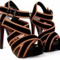 Hot! 2012 fashion fancy womens gladiator sandals/ criss-cross  pumps