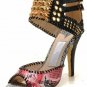 sexy exotic &silver rivet&ankle wrapped high heel shoes