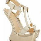 summer fashion newest style high platform golden no heel shoes