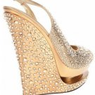 High heel sandals 2012 with crystal especially for wedding with fashion crystal
