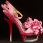rose red sexy party platform heels/beautiful flower&diamond &double bottom pumps