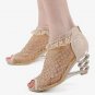 nice royal princess golden lace&diamond special heel high heel shoes