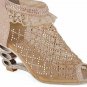 nice royal princess golden lace&diamond special heel high heel shoes