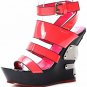 Hot! 2012 new arrival sexy rose red wedges sandal/sexy gladiator shoes