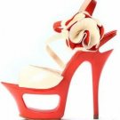 sexy ladies' summer bright red shoes/flower high platform high heel shoes