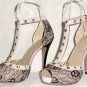 fashion classic lace flower summer casual fish toe high heel shoes