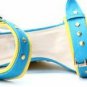 fashion lady blue sandal 2012 with rivet sexy strappy wedge sandals