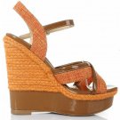 Lady sandals fashion with roman design 2012/jute brown high platform high heels