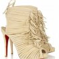 cool phragmites leave-like yellow chrysanthemum leather high heel shoes