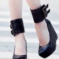 simple style knight black patent leather with ankle wrapped/lady comfortable flat strappy sandals