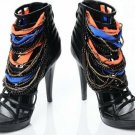 trendy piercing sandals beautiful high heel shoes for ladies/colorful pearl pumps