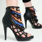 trendy piercing sandals beautiful high heel shoes for ladies/colorful pearl pumps