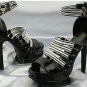 sexy trend color matching  shoes/black patent roman gladiator high heel shoes