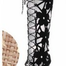 special knee boots/black patent flower leather shoes/peep toe shoes summer sandals for woman