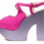 summer sexy peach red /fish toe&dreamy purple high heel shoes