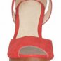 unique woody heel water melon red patent high platform high heel shoes
