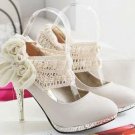 high heel suede pumps for hot girl in 2012/beautiful flower/ shiny diamond /fine jute pumps