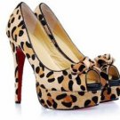 sexy leopard ladies' spring and summer high heel shoes
