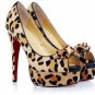 sexy leopard ladies' spring and summer high heel shoes