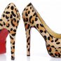 sexy leopard ladies' spring and summer high heel shoes