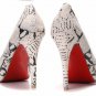 Sexy Snake Red Peep-toe Shoes for Women