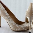 graceful ladies' spring and summer classic high heel shoes/lace leather&low platform
