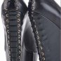 special knight black patent high heel wedges&lace hole pumps