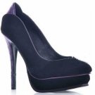 unique design purple and black grace summer high heel shoes