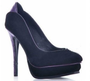 unique design purple and black grace summer high heel shoes