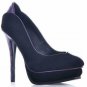 unique design purple and black grace summer high heel shoes