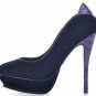 unique design purple and black grace summer high heel shoes