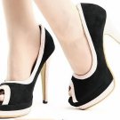newest style women dress shoes peep-toe high heel shoes/metal heel pumps