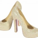 Beautiful elegant sexy women red sole platform shoes/royal golden high heel shoes