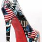 newest style exotic colorful special pattern high platform high heel shoes