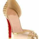 royal golden grace ladies' spring and summer high heels/netty with red sole pumps