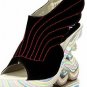 special design angel wings-like leather with unique style bottom colorful woody sole high heel shoes